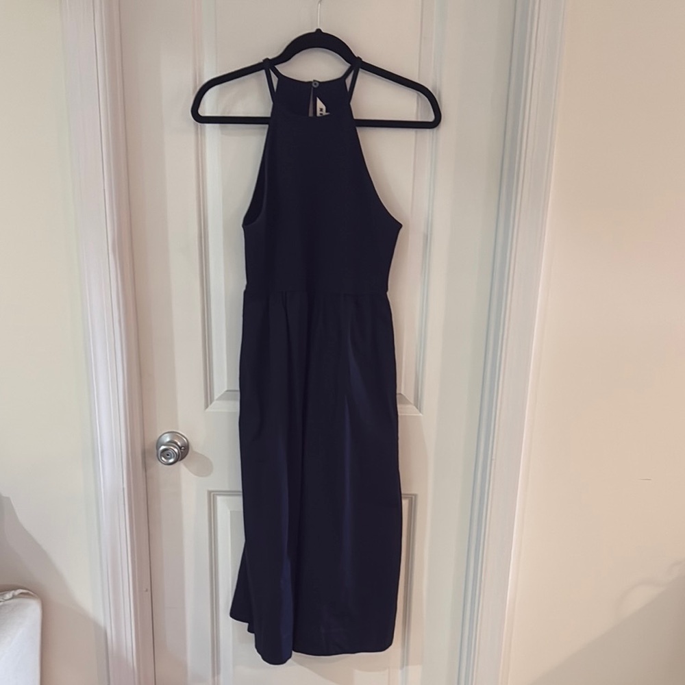 Navy Blue Halter Dress